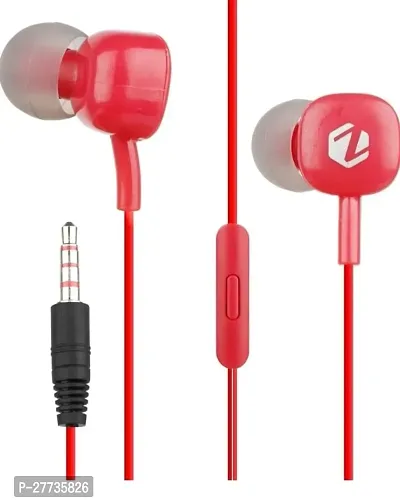 Stylish Orange In-ear Wired - 3.5 MM Single Pin With Microphone Noise Cancelling Headphones-thumb0