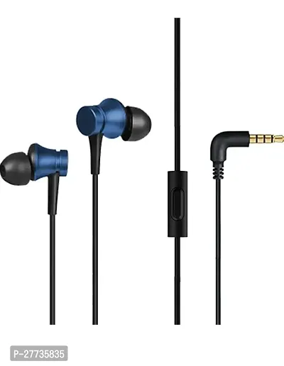 Stylish Black In-ear Wired - 3.5 MM Single Pin With Microphone Noise Cancelling Headphones-thumb0