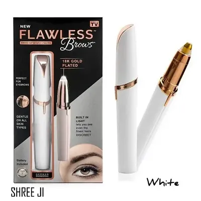 Flawless Portable Eyebrow, Face, Lips, Nose Hair Removal Painless Electric Trimmer