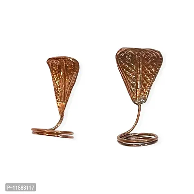 Johnson Tools Nag Nagin Joda/Snake Pair Set in Pure Copper for Kal Sarp Dosha, Pooja and Shivling (Size - 3X1.5X1.2)