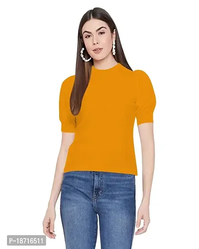 Maheshvi Women's Round Neck Short Sleeve Elegant Tee Top .(Sofia)