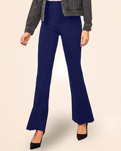 Elegant Solid Trousers For Women