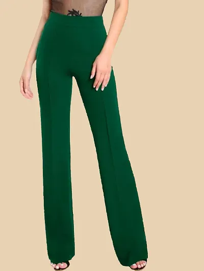 Elegant Solid Trousers For Women