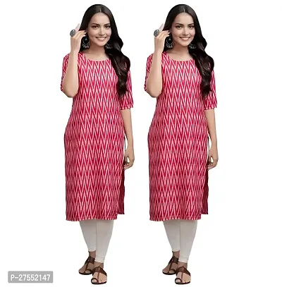 Stylish Pink American Crepe Kurta For Women Combo Of 2