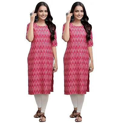 Trendy Crepe Straight Kurta Combo For Women Pack Of 2