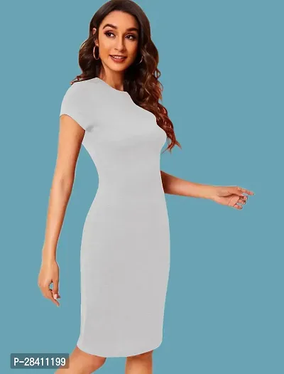Stylish White Polyester Solid Fitted For Women