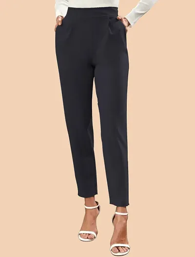 Elegant Solid Trousers For Women