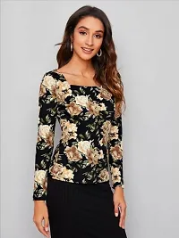 Stylish Polyester Printed Top for Women-thumb3