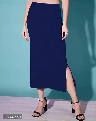 Casual Polyester Blend Solid Midi Stylish Skirt For Women