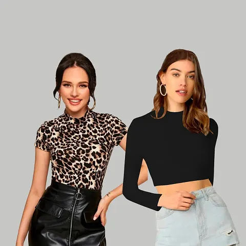 Elegant Self Pattern Top For Women Pack of 2