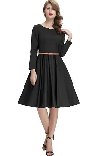 Stylish Polyester Solid Dress For Women-thumb2