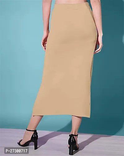 Casual Polyester Blend Solid Midi Stylish Skirt For Women-thumb2