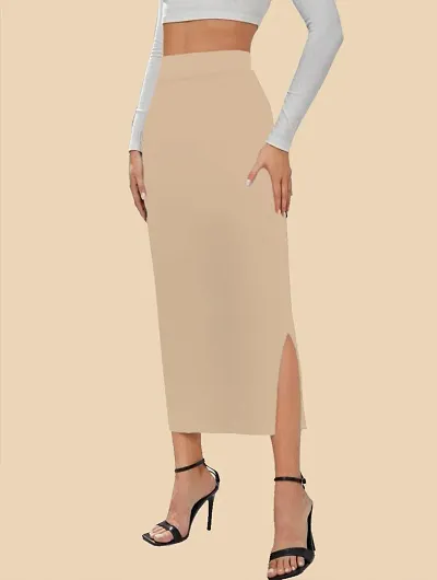 Elegant Trending Polyester Solid Skirts For Women