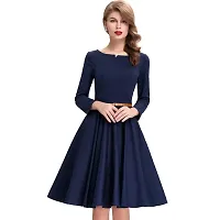 Stylish Polyester Solid Dress For Women-thumb4