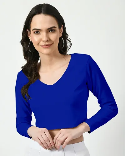 Elegant Solid Full Sleeve Top For Women