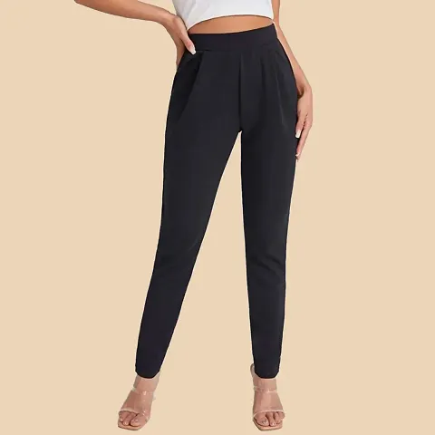 Elegant Solid Trousers For Women