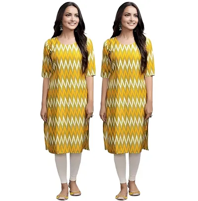 Trendy Crepe Straight Kurta Combo For Women Pack Of 2