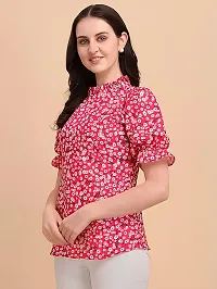 Elegant Red Polyester Printed Top For Women-thumb4