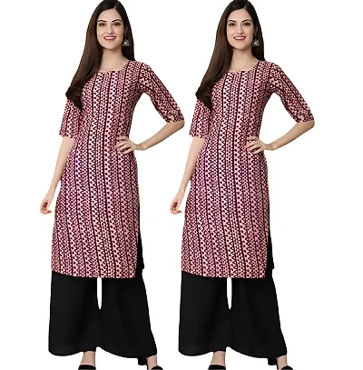 Stylish Crepe Kurta For Women Combo Pack Of 2