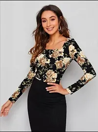 Stylish Polyester Printed Top for Women-thumb1