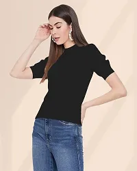 Maheshvi Women's Round Neck Short Sleeve Elegant Tee Top .(Sofia)-thumb4