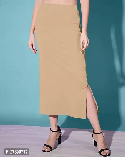 Casual Polyester Blend Solid Midi Stylish Skirt For Women