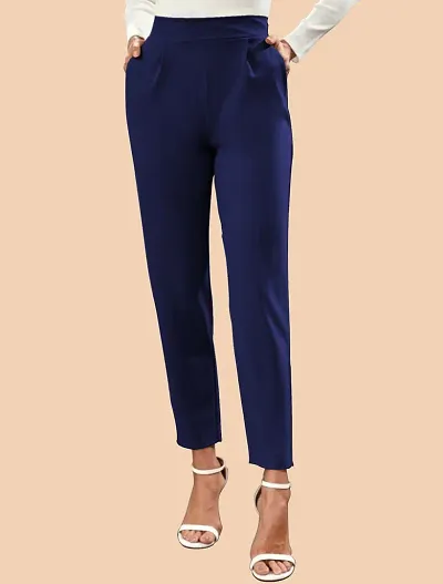 Elegant Solid Trousers For Women