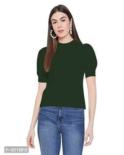 Maheshvi Women's Round Neck Short Sleeve Elegant Tee Top .(Sofia)