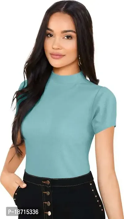 Maheshvi Women's Casual Half Sleeve Solid Top