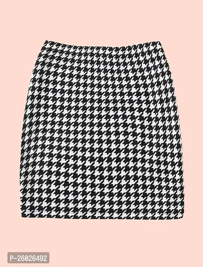 Stylish Polyester Solid Mini Skirt for Women (17Inches)-thumb4