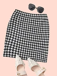 Stylish Polyester Solid Mini Skirt for Women (17Inches)-thumb1