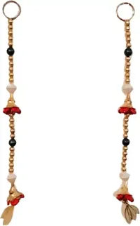 UPAVAN VATIKA Multicolor Traditional White Moti Pearl Toran for Door Bandarwal Side Hangings Toran-thumb3