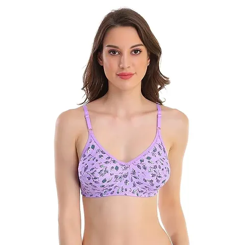 FIMS - Fashion is my style Cotton Bra Non-Padded Non-Wired Bra Floral Print  Bra for Women Combo Pack Girls Everyday Bra, Multicolor