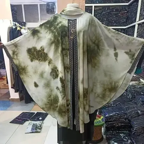 Contemporary Art Silk Abaya For Women