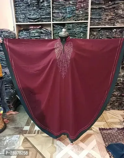Contemporary Red Art Silk Abaya For Women