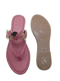 NIKKUCREATION fashion sandals women trendy flats fashion slipper women or girls(JLB-01-pnk-9)-thumb2