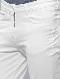 White Denim Mid Rise Jeans For Men-thumb1