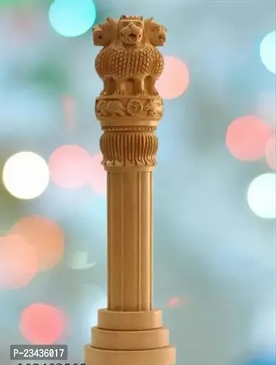 Premium Quality Handmade White Wood Ashok Stambh Pillar-thumb0