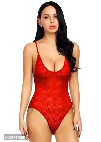 Stylish Red Net Transparent Dolls For Women-thumb0