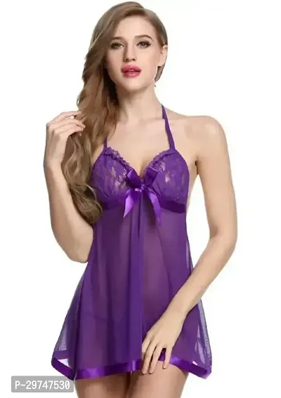 Stylish Purple Net Transparent Dolls For Women-thumb0