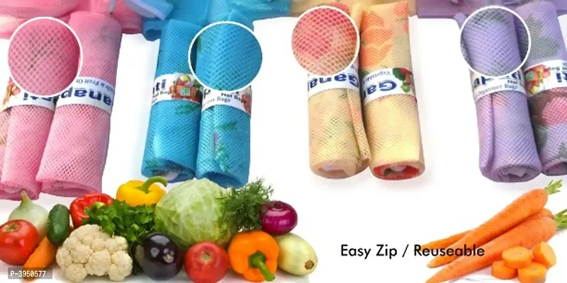 Fridge Storage Bag for Vegetable and Fruit Multipurpose Reusable Zipper Organizer  (Pack of 15)