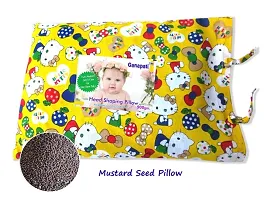 Ganapati Mustard Pillow Head Shaping Pillow Small for New Born Baby (Sarso)-thumb1