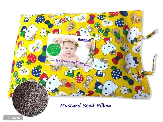 Ganapati Mustard Pillow Head Shaping Pillow Small for New Born Baby (Sarso)-thumb2