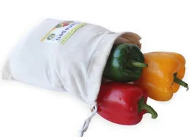 Cotton Fridge Vegetable  Fruit Bag (Pack of 12) Eco-friendly Multipurpose Reusable Organizer.-thumb1