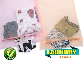 Laundry Bag with Zip ( Pack of 2 ) Large Size:(60 cm x 48 cm)-thumb2