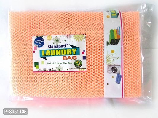 Laundry Bag with Zip ( Pack of 4 ) Large Size:(60 cm x 48 cm)-thumb0