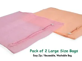 Laundry Bag with Zip ( Pack of 4 ) Large Size:(60 cm x 48 cm)-thumb2