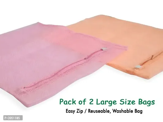 Laundry Bag with Zip ( Pack of 4 ) Large Size:(60 cm x 48 cm)-thumb3
