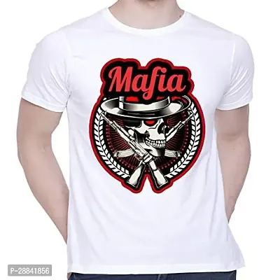 Reliable White Cotton Printed Round Neck Tees For Men-thumb0