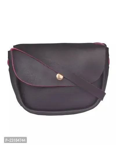 Stylish Black PU Sling Bags For Women